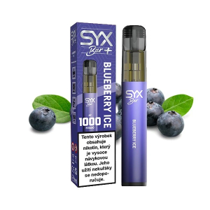 SYX Bar jednorázová elektronická cigareta Blueberry Ice BEZ NIKOTINU - Ledová borůvka