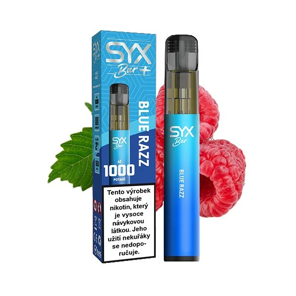 SYX Bar jednorázová elektronická cigareta Bluerazz - Borůvka, malina