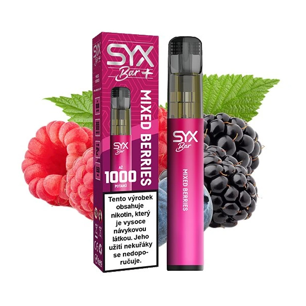 SYX Bar jednorázová elektronická cigareta Mixed Berries - Mix bobulí