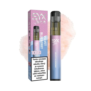 SYX Bar jednorázová elektronická cigareta Velvet Blueberry - Borůvková cukrová vata