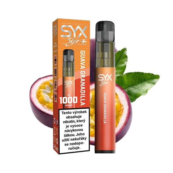SYX Bar jednorázová elektronická cigareta Guava Granadilla - Guava, marakuja