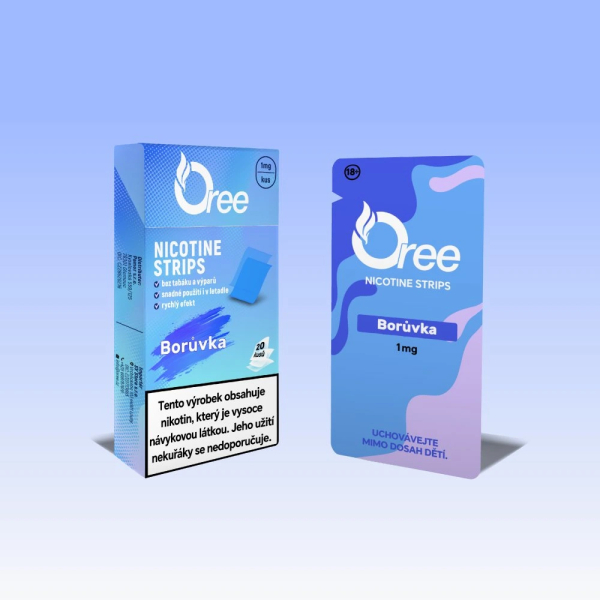Nikotinové filmy OREE Borůvka 20 ks (1 mg)