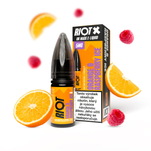 E-liquid Riot X Salt Orange Raspberry Ice - Ledový pomeranč, malina