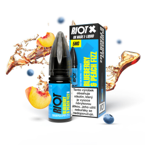 E-liquid Riot X Salt Blueberry Peach Fizz - Broskvová limonáda, borůvka