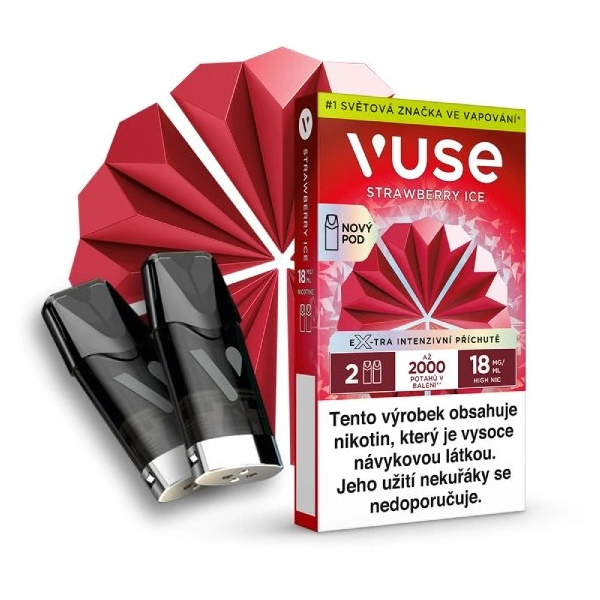 Vuse ePod Pro předplněná cartridge Strawberry Ice - Ledová jahoda (18 mg)