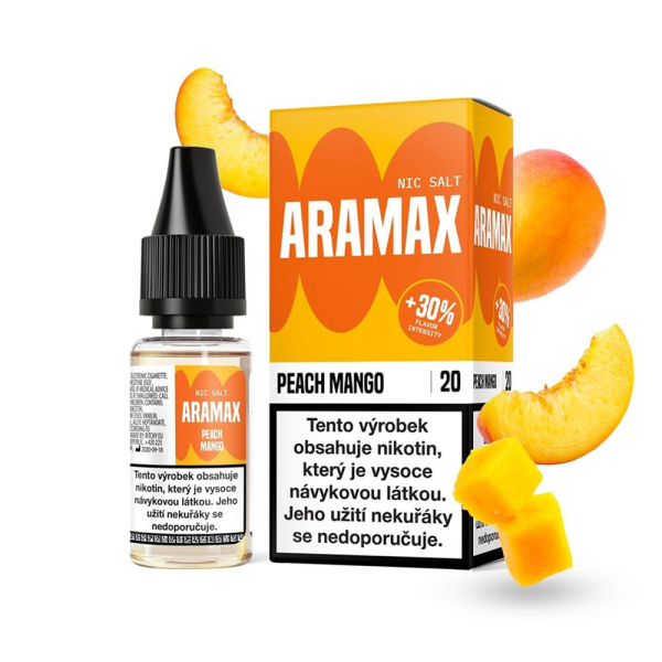 E-liquid Aramax Salt Peach Mango - Broskev, mango