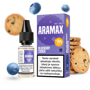 E-liquid Aramax Salt Blueberry Cookie - Borůvkov&aacute; su&scaron;enka