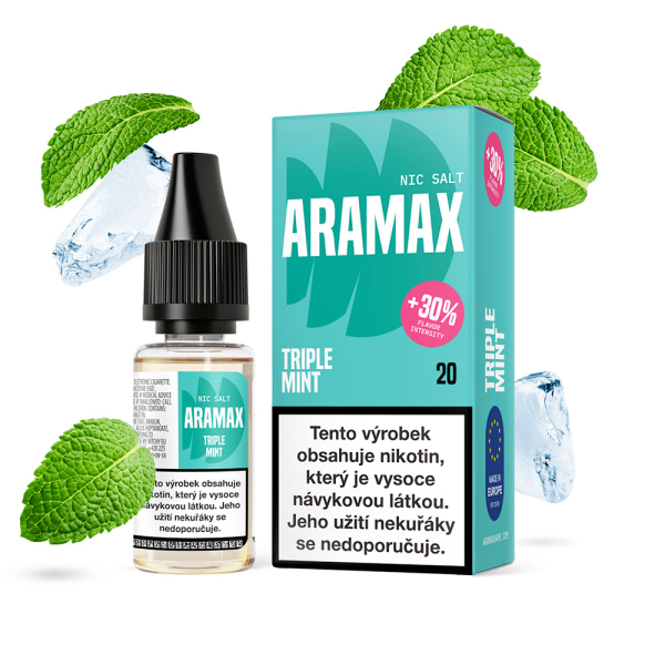 E-liquid Aramax Salt Triple Mint - M&aacute;ta, mentol