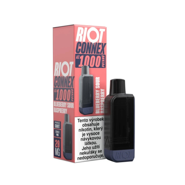 RIOT Connex 1000 cartridge Blueberry Sour Raspberry - Borůvka, kyselá malina