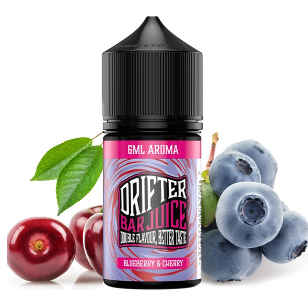 Příchuť Drifter Bar Juice Blueberry Cherry  - Borůvka, třešeň (6 ml)