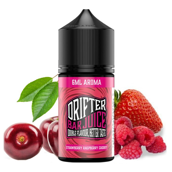 Příchuť Drifter Bar Juice Strawberry Raspberry Cherry - Jahoda, malina, třešeň (6 ml)