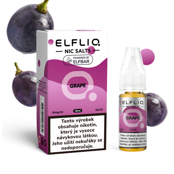 E-liquid ELF BAR ELFLIQ Nic SALT Grape - Hroznov&eacute; v&iacute;no (10 ml)