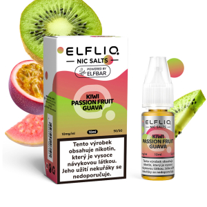 E-liquid ELF BAR ELFLIQ Nic SALT Kiwi Passion Fruit Guava - Marakuja, kiwi a guava (10 ml)