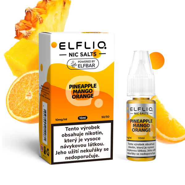 E-liquid ELF BAR ELFLIQ Nic SALT Pineapple, Mango, Orange - Ananas, mango, pomeranč (10 ml)