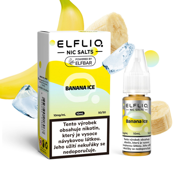 E-liquid ELF BAR ELFLIQ Nic SALT Banana Ice - Ledov&yacute; ban&aacute;n (10 ml)