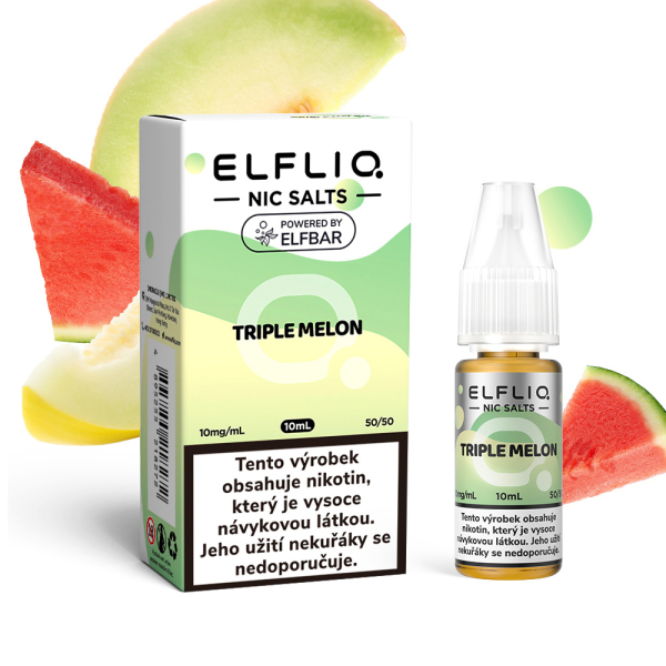 E-liquid ELF BAR ELFLIQ Nic SALT Triple Melon - Melounov&yacute; mix (10 ml)