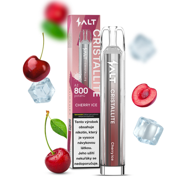 Salt Switch Cristallite Cherry Ice jednor&aacute;zov&aacute; elektronick&aacute; cigareta - Ledov&aacute; tře&scaron;eň