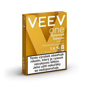 Veev One n&aacute;plň Balanced Tobacco - Kr&eacute;mově jemn&yacute; tab&aacute;k (18 mg)