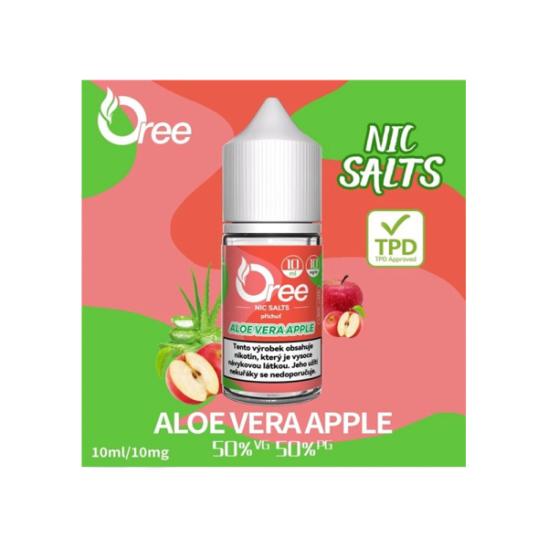 E-liquid OREE Salt Aloe Vera Apple - Aloe vera, jablko
