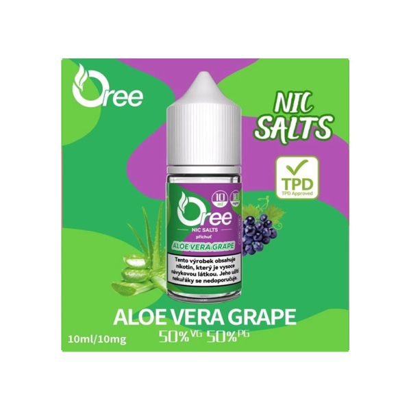 E-liquid OREE Salt Aloe Vera Grape - Aloe vera, hrozno
