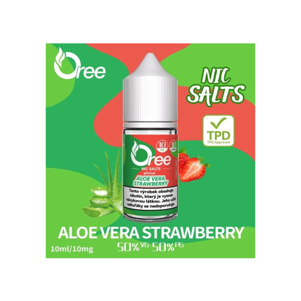 E-liquid OREE Salt Aloe Vera Strawberry - Aloe vera, jahoda