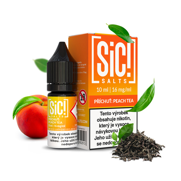 E-liquid Sic! Salts Peach Tea - Broskvov&yacute; čaj