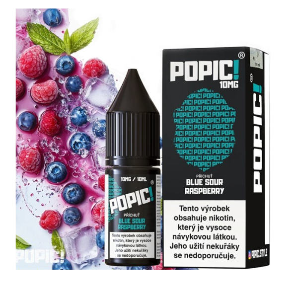 E-liquid Popic! Salt Blue Sour Raspberry - Borůvka, kysel&aacute; malina