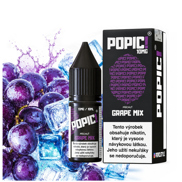 E-liquid Popic! Salt Grape Mix - Hroznov&eacute; v&iacute;no