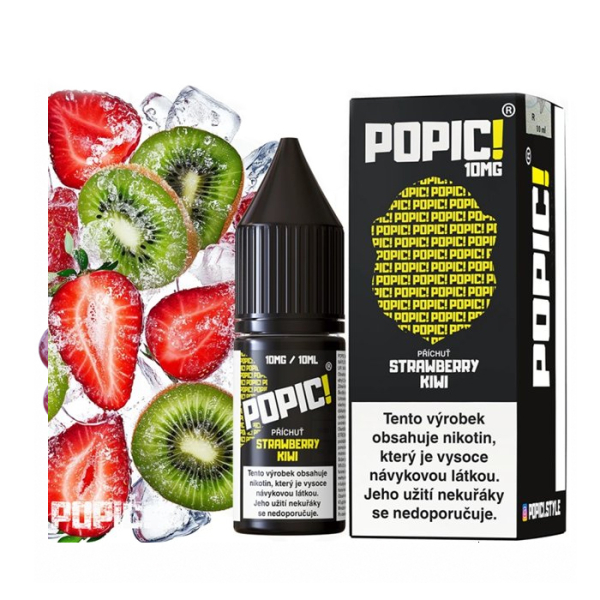 E-liquid Popic! Salt Strawberry Kiwi - Jahoda, kiwi