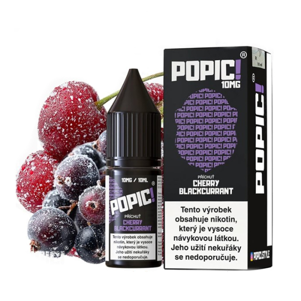 E-liquid Popic! Salt Cherry Blackcurrant - Tře&scaron;eň, čern&yacute; ryb&iacute;z