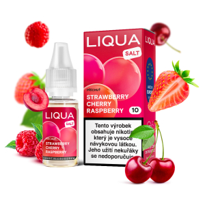 E-liquid LIQUA Salt Strawberry Cherry Raspberry - Jahoda, tře&scaron;eň, malina (10 ml)