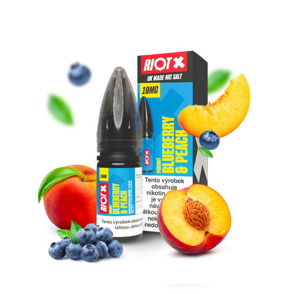 E-liquid Riot X Salt Blueberry Peach - Borůvka, broskev