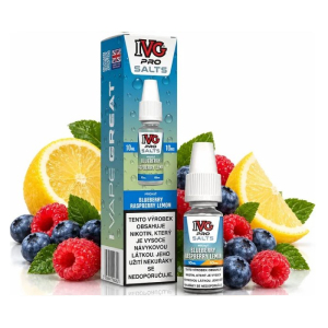 E-liquid IVG Pro Salts Blueberry Raspberry Lemon - Borůvka, malina, citron
