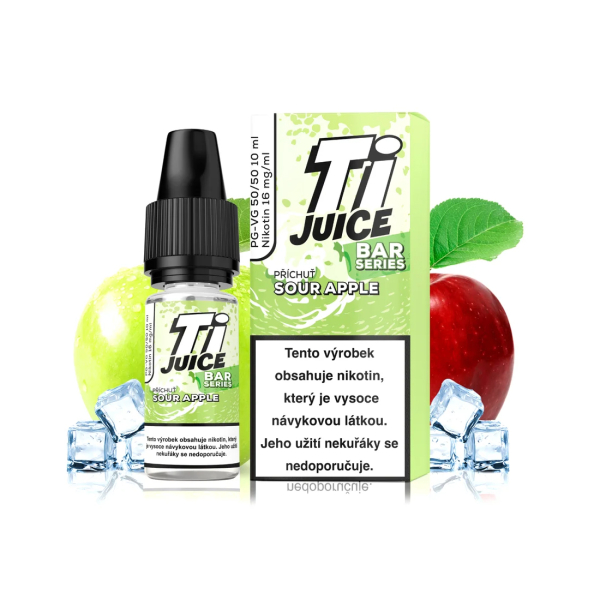 E-liquid TI Juice Bar Series Sour Apple Nic Salt - Kysel&eacute; jablko (16 mg)