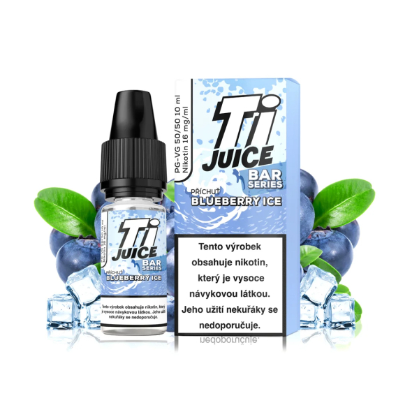 E-liquid TI Juice Bar Series Blueberry Ice Nic Salt - Ledov&aacute; borůvka (16 mg)