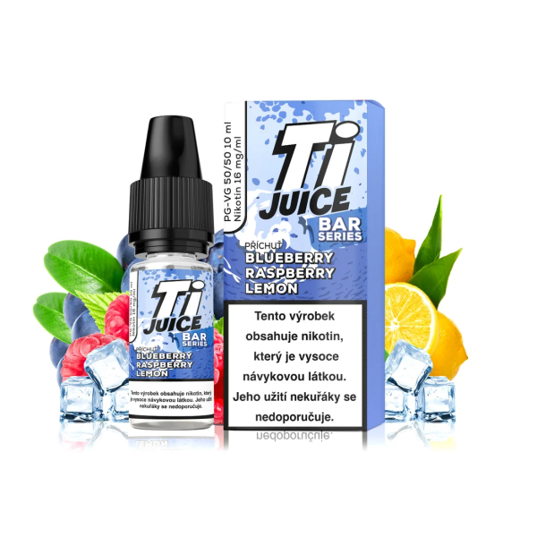 E-liquid TI Juice Bar Series Blueberry Raspberry Lemon Nic Salt - Borůvka, malina, citron