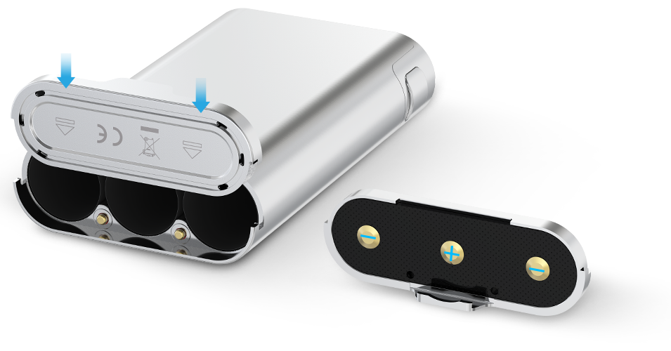 Tři bateriové monočlánky pro grip Joyetech CUBOID 200