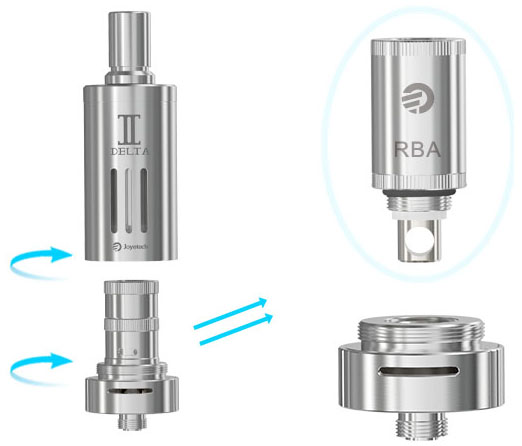 Výměna atomizérové hlavy v clearomizeru Joyetech Delta II
