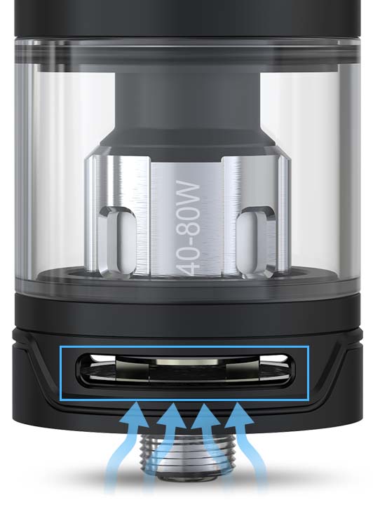 Regulace přívodu vzduchu Clearomizeru Joyetech ESPION Solo 80W