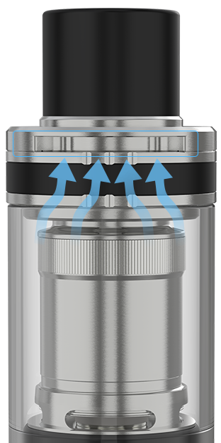 Regulace přívodu vzduchu clearomizeru Joyetech UNIMAX 22