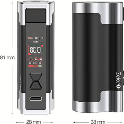 Parametry- Aspire Zelos 3 MOD - elektronicka cigareta