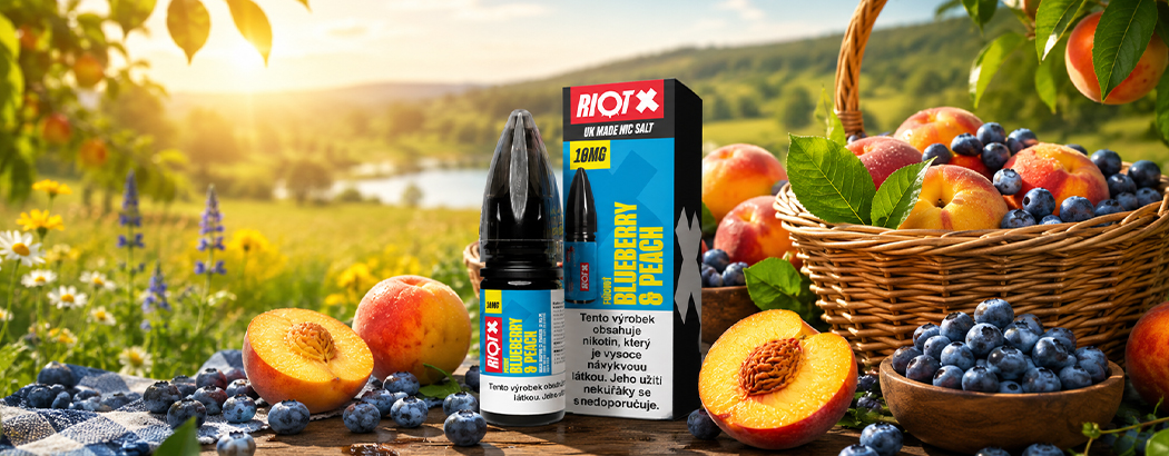 E-liquid Riot X Blueberry Peach