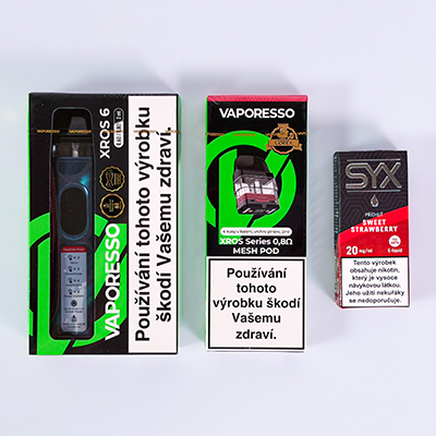 Sada pro začátečníka - Vaporesso XROS 6 - elektronická cigareta a eliquid Syx