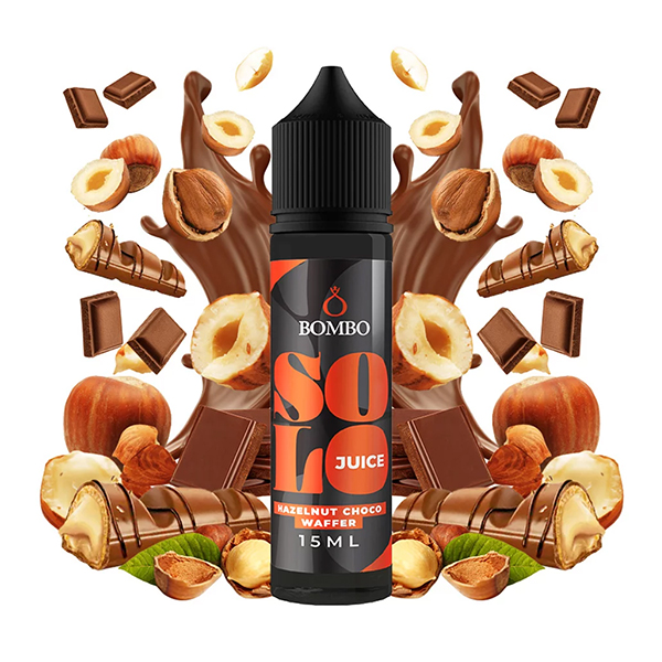Příchuť Bombo Solo Juice Hazelnut Choco Waffer - Čokoláda, sušenka, lískooříškový krém