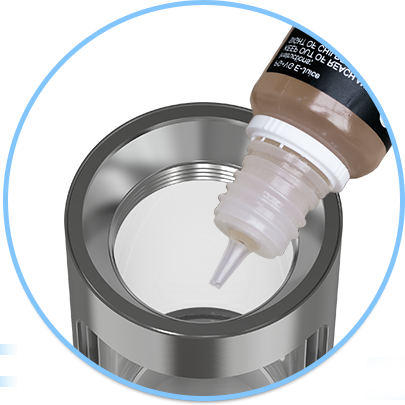 Elektronická cigareta eGo Twist+, plnění