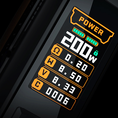 Displej - GeekVape L200 Box Mod - elektronická cigareta