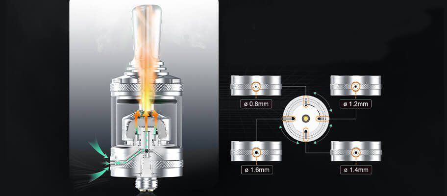 Přívod vzduchu -Dead Rabbit MTL RTA - elektronická cigareta