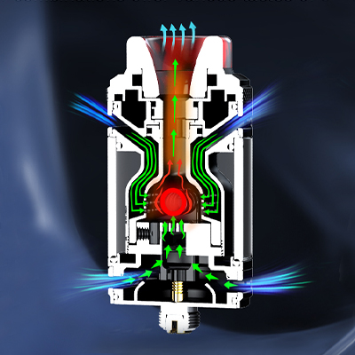 Přívod vzduchu - Fat Rabbit Solo 2 RTA - elektronická cigareta
