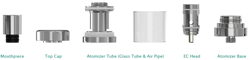 Jednotlivé díly Clearomizer iSmoka-Eleaf Melo 3 Clearomizer iSmoka-Eleaf Melo 3