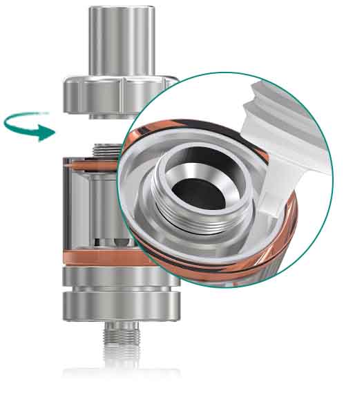 Snadné plnění a jednoduchá regulace přívodu vzduchu gripu iSmoka-Eleaf iStick Pico TC Grip iSmoka-Eleaf iStick Pico Baby s regulací přívodu vzduchuTC